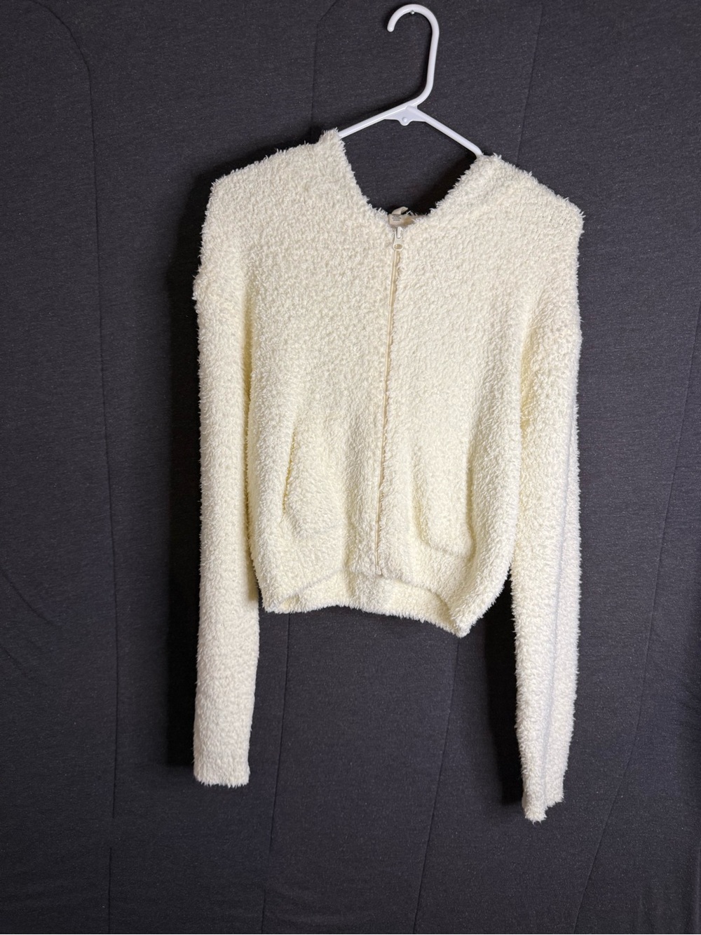 Skims Ivory Teddy Zip-Up Jacket